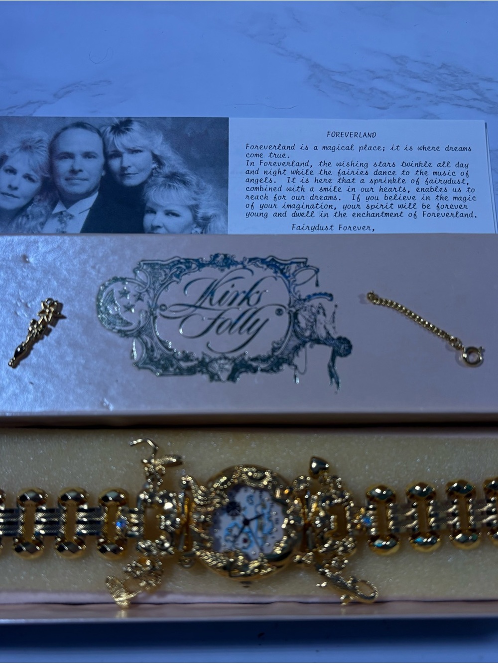Vintage Kirk’s Folly “Forever Land” Watch with Charms